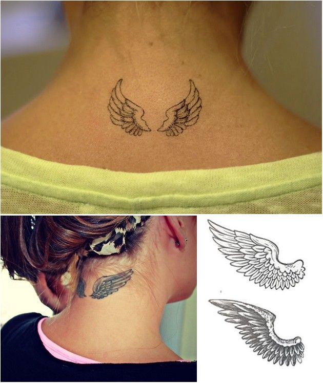 tatoo ange nuque