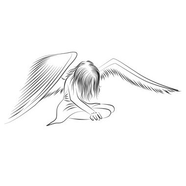 tatoo ange triste