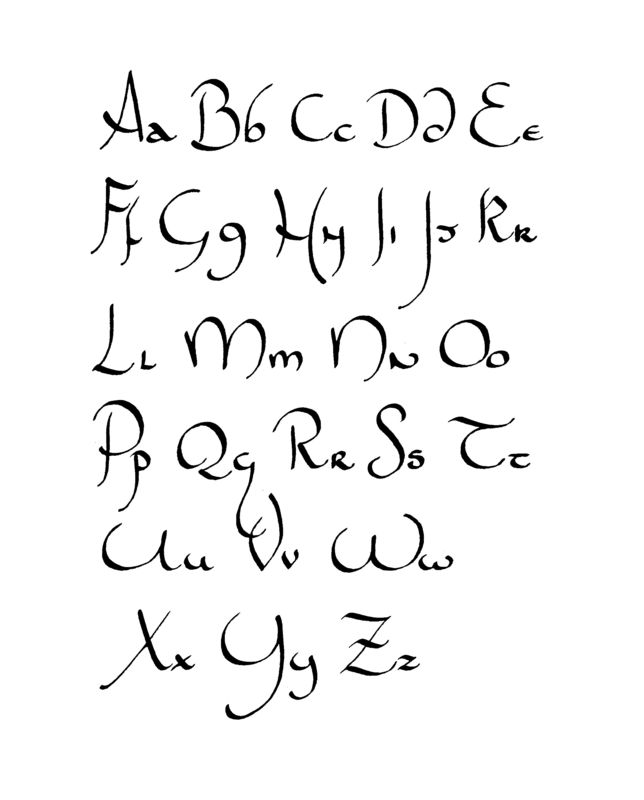 tatouage alphabet celtique