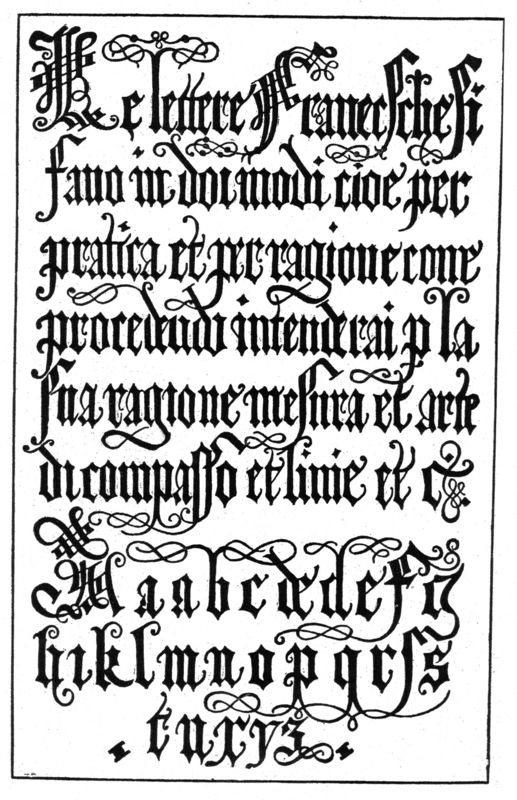tatouage alphabet gothique