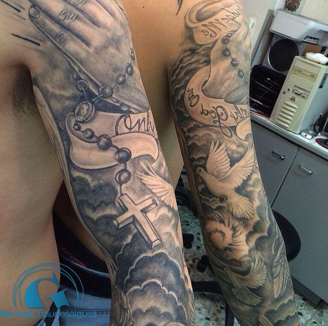 tatouage ange avec nuage