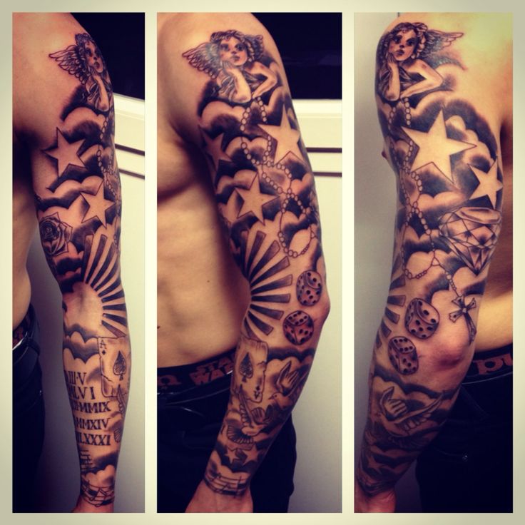 tatouage ange avec nuage