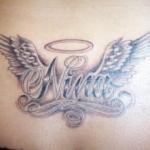 tatouage ange avec prénom