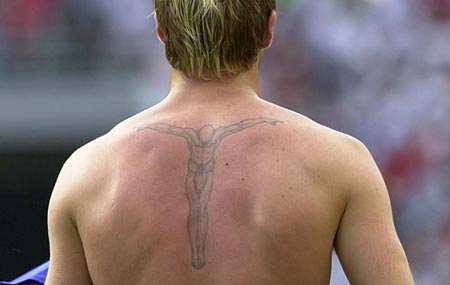 tatouage ange beckham
