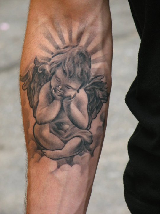 tatouage ange cherubin