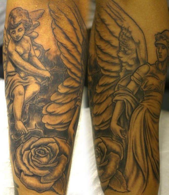 tatouage ange cherubin