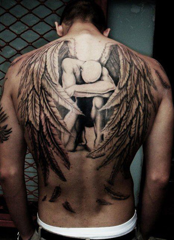 tatouage ange contre démon
