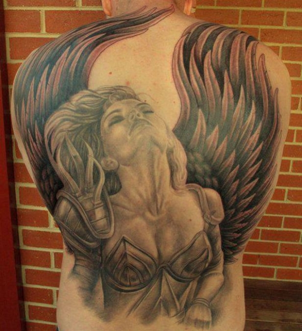 tatouage ange démon femme