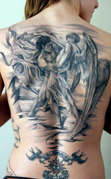 tatouage ange diable