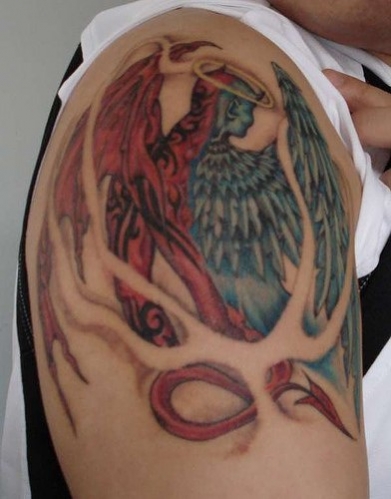 tatouage ange diable