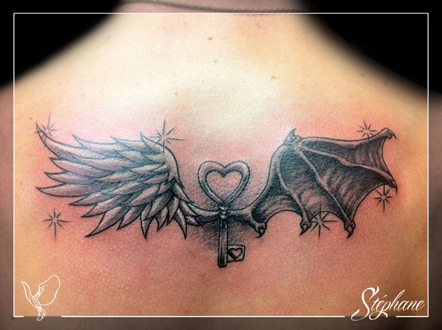 tatouage ange et démon