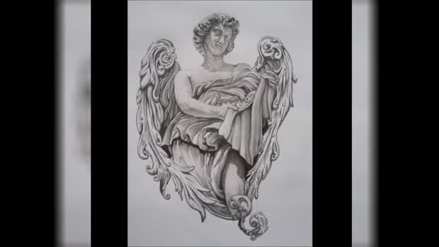tatouage ange gabriel