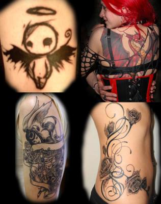 tatouage ange gothique