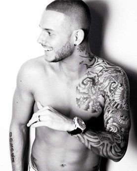 tatouage ange matt pokora