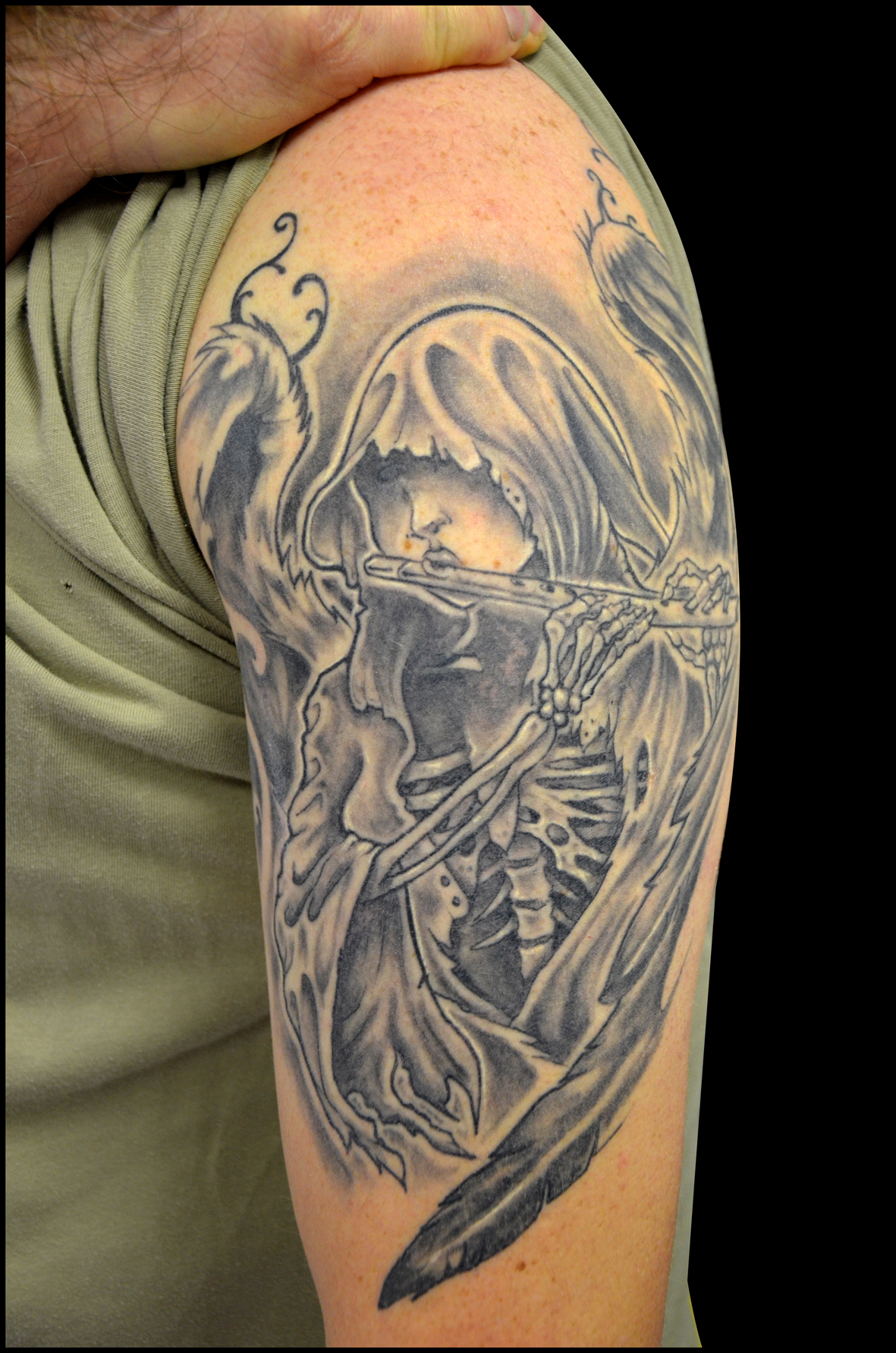tatouage ange mort