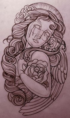tatouage ange old school
