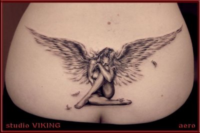 tatouage ange qui vole