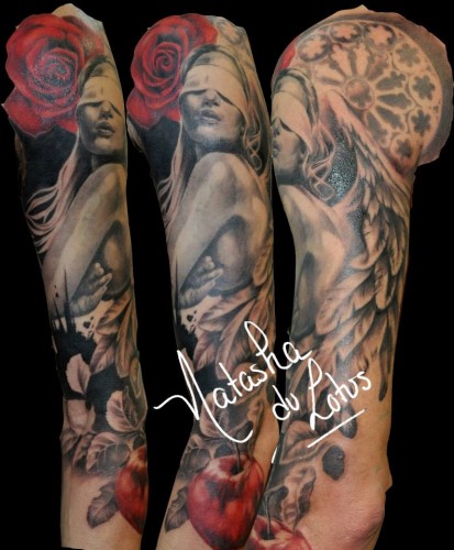 tatouage ange réaliste
