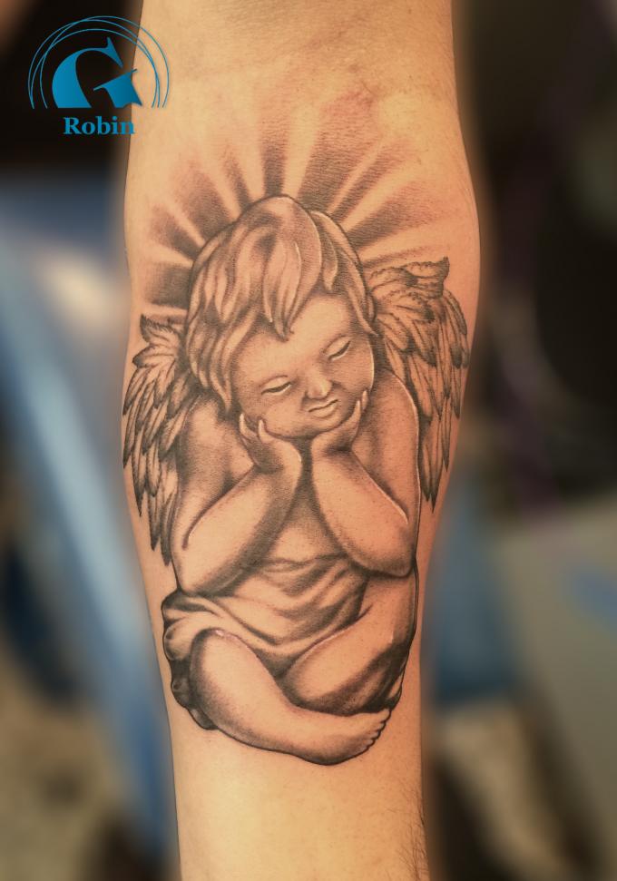 tatouage ange religieux