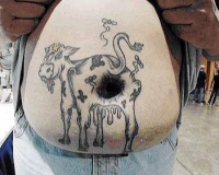 tatouage ange rigolo