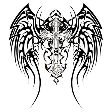 tatouage ange tribal