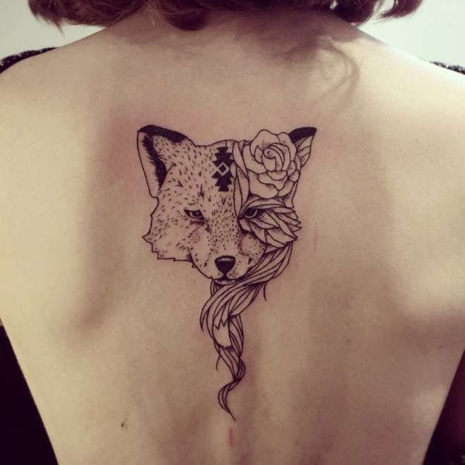 tatouage animaux dos
