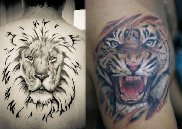 tatouage animaux sauvage