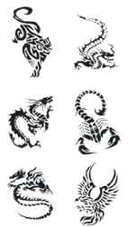 tatouage animaux tribal