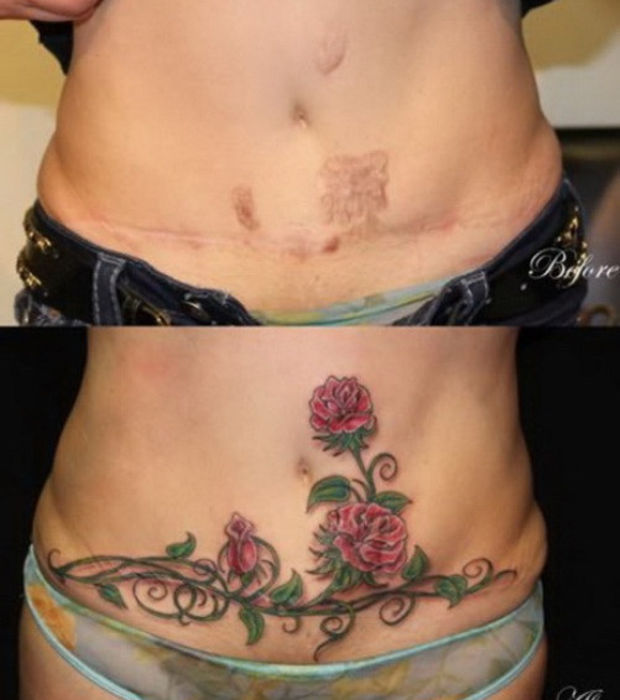 tatouage au ventre