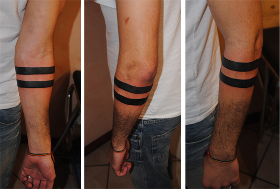 tatouage avant bras bande