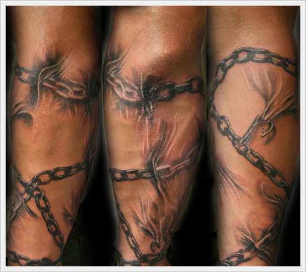 tatouage avant bras barbelé