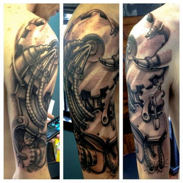 tatouage avant bras bionique