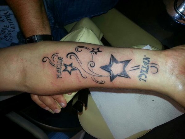 tatouage avant bras etoile