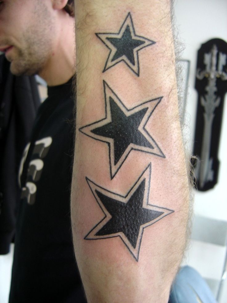 tatouage avant bras etoile homme