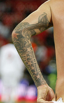 tatouage avant bras gauche david beckham