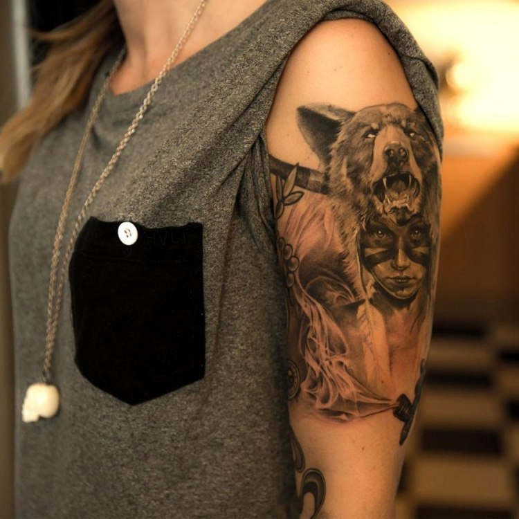 tatouage avant bras indien