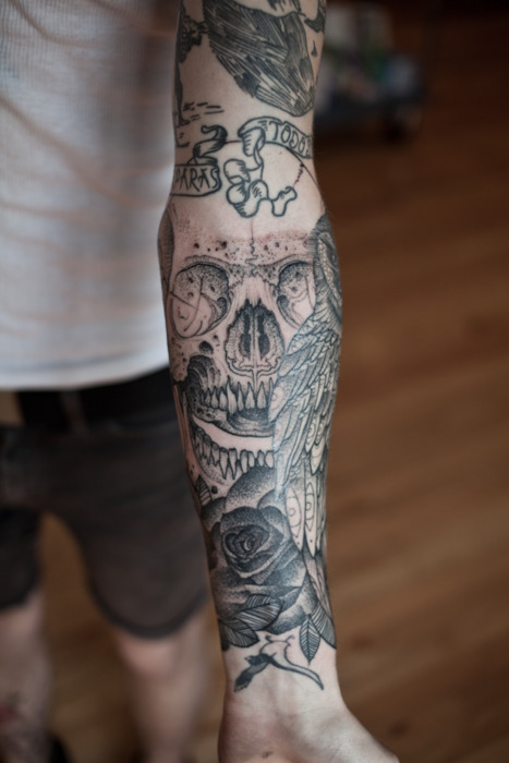 Tatouage avant bras intérieur homme