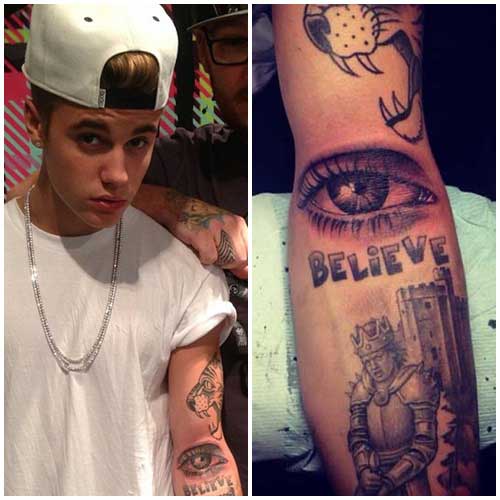 tatouage avant bras justin bieber