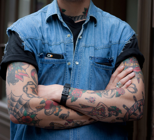 Tatouage avant bras old school