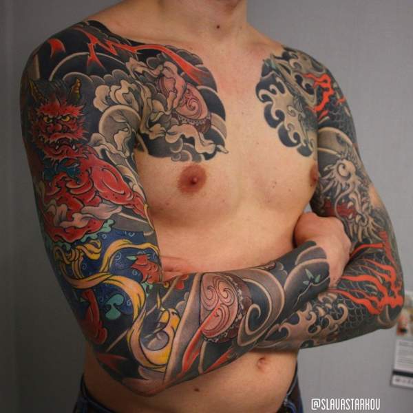 tatouage avant bras style japonais