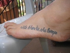 tatouage avant bras veni vidi vici
