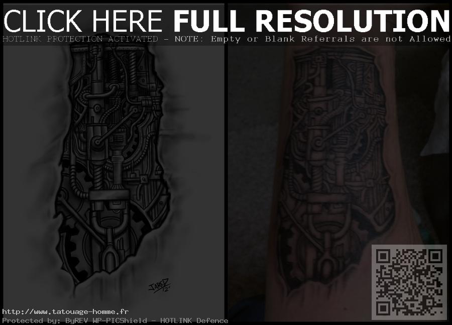 tatouage biomecanique dessin