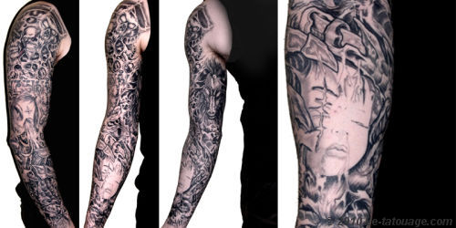 tatouage biomecanique manchette