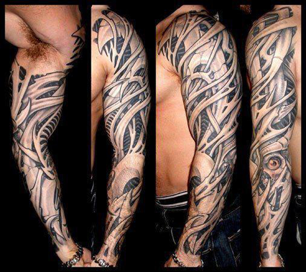tatouage biomecanique manchette