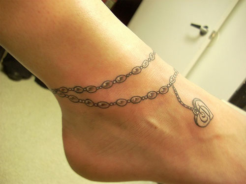 tatouage bracelet cheville