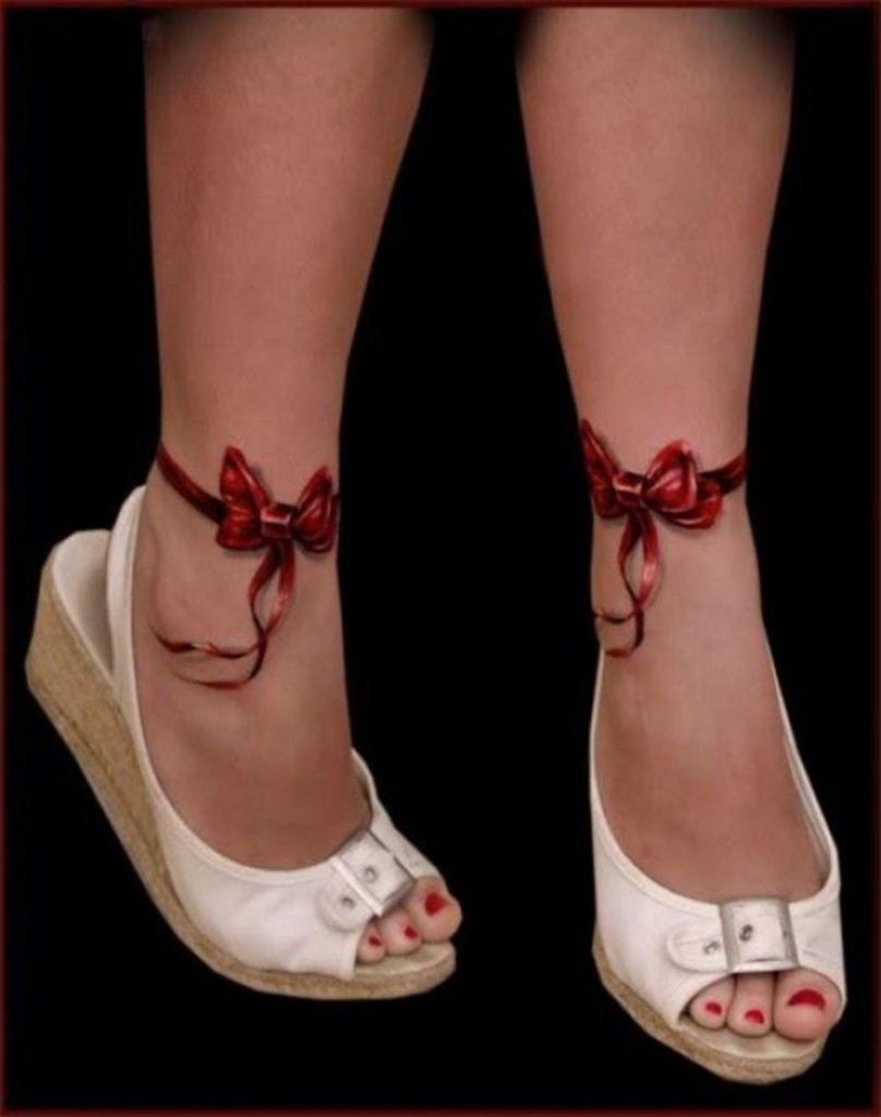 tatouage bracelet cheville pied