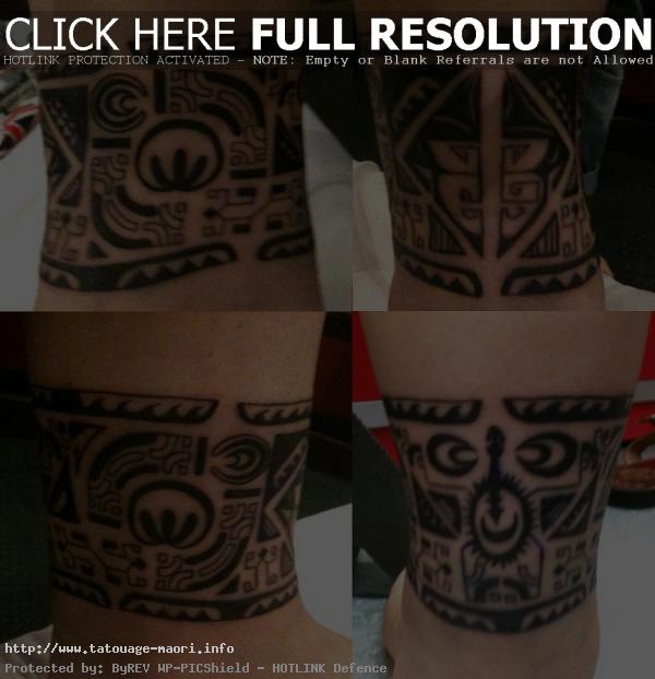 tatouage bracelet poignet polynésien