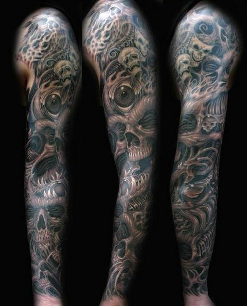 tatouage bras complet chinois