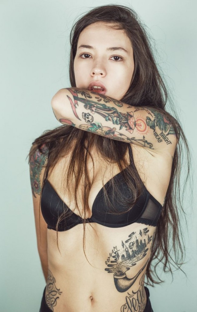 tatouage bras femme old school