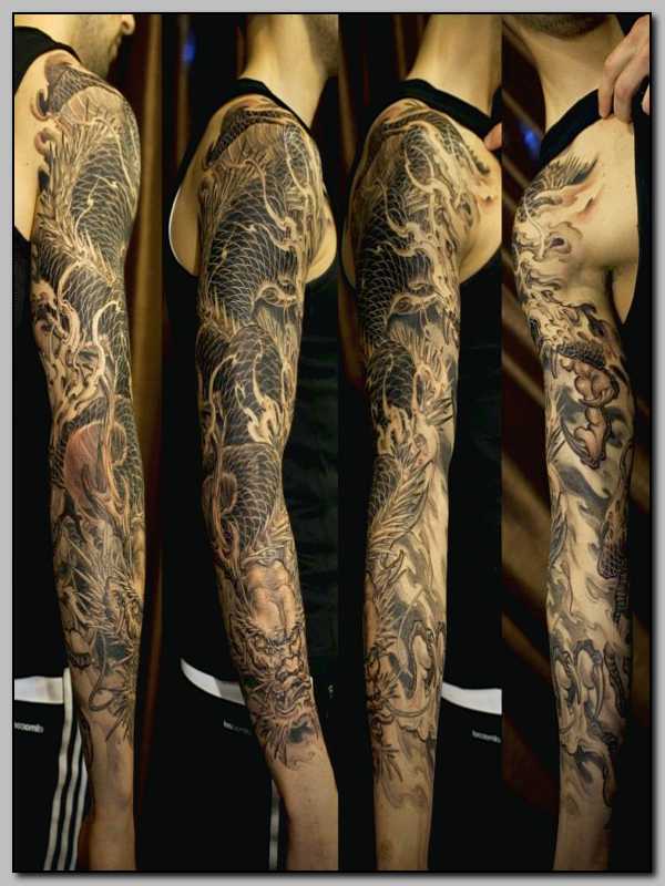 tatouage bras homme complet